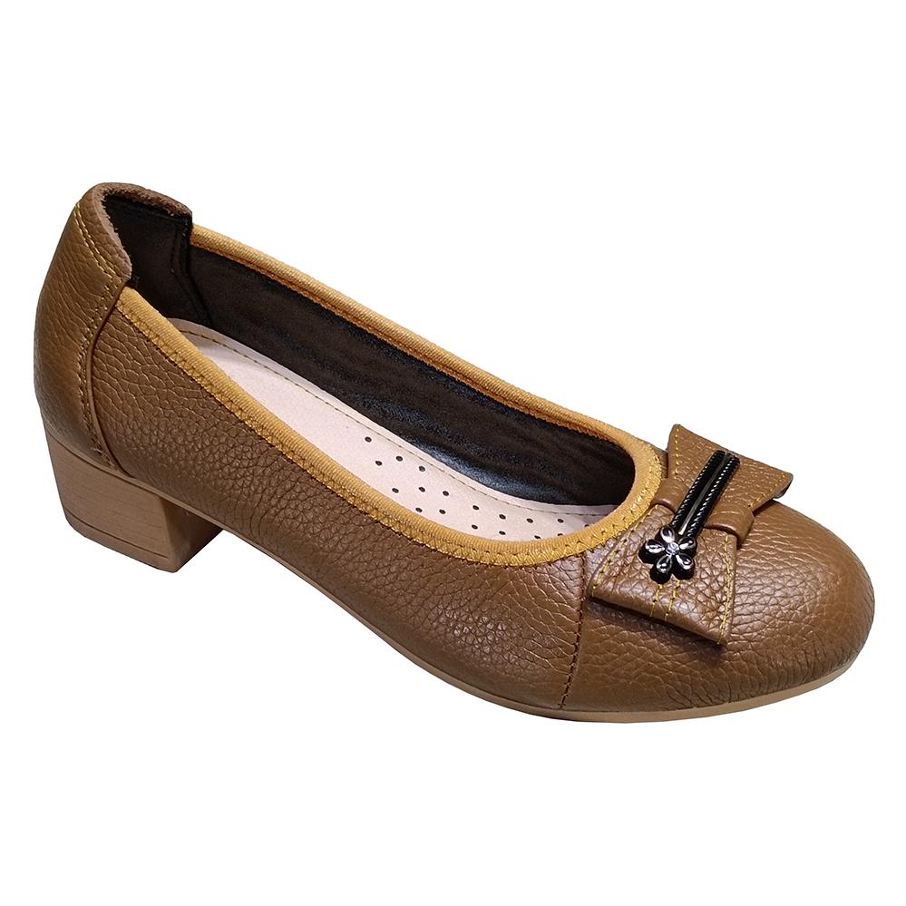 Giày Búp Bê Nữ Cao Gót HA NAM Da Bò Thật Thời Trang Cao Cấp 5cm GBBN20898 - Màu Đen