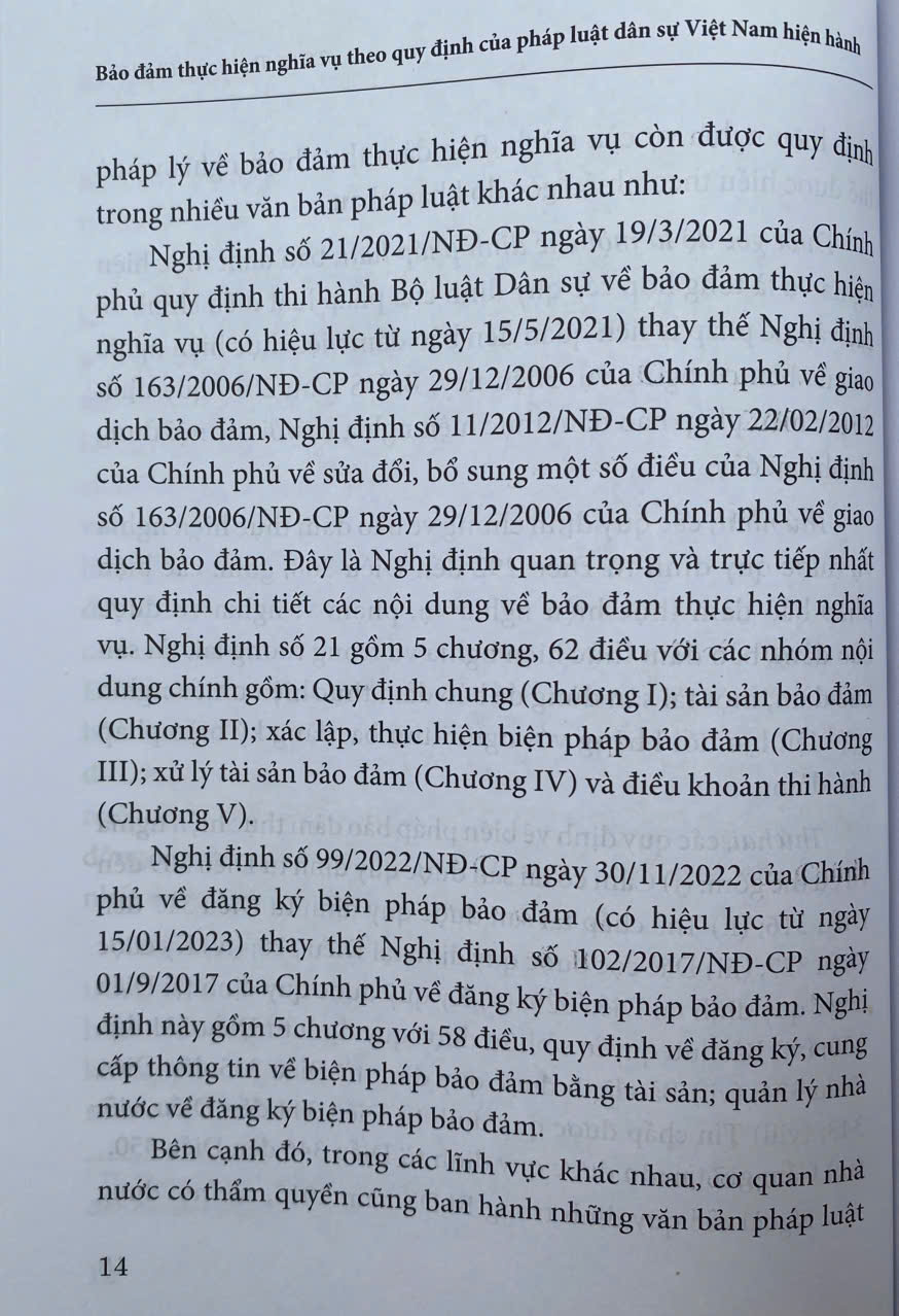 Bảo Đảm Thực Hiện Nghĩa Vụ Theo Quy Định Của Pháp Luật Dân Sự Việt Nam Hiện Hành