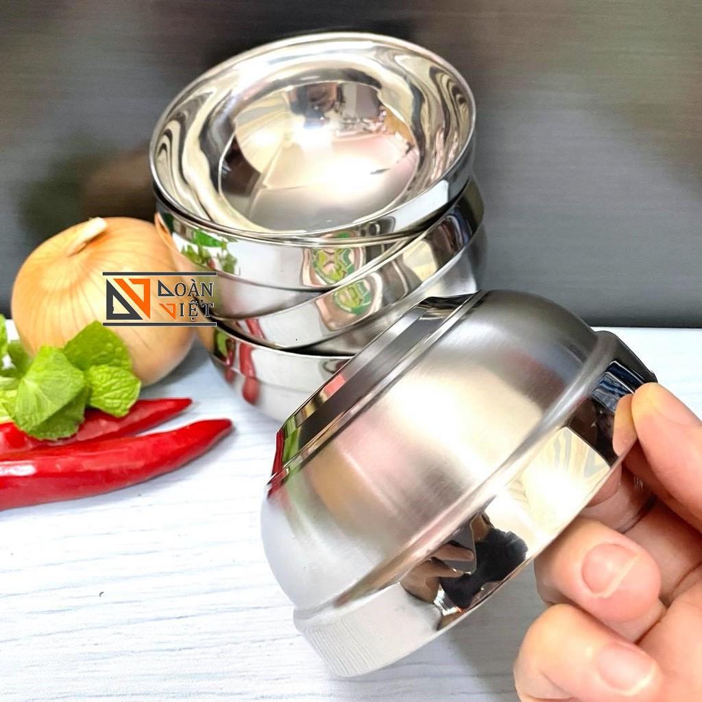 CHÉN INOX 2 LỚP CÁCH NHIỆT CAO CẤP - Combo 5 chén cơm