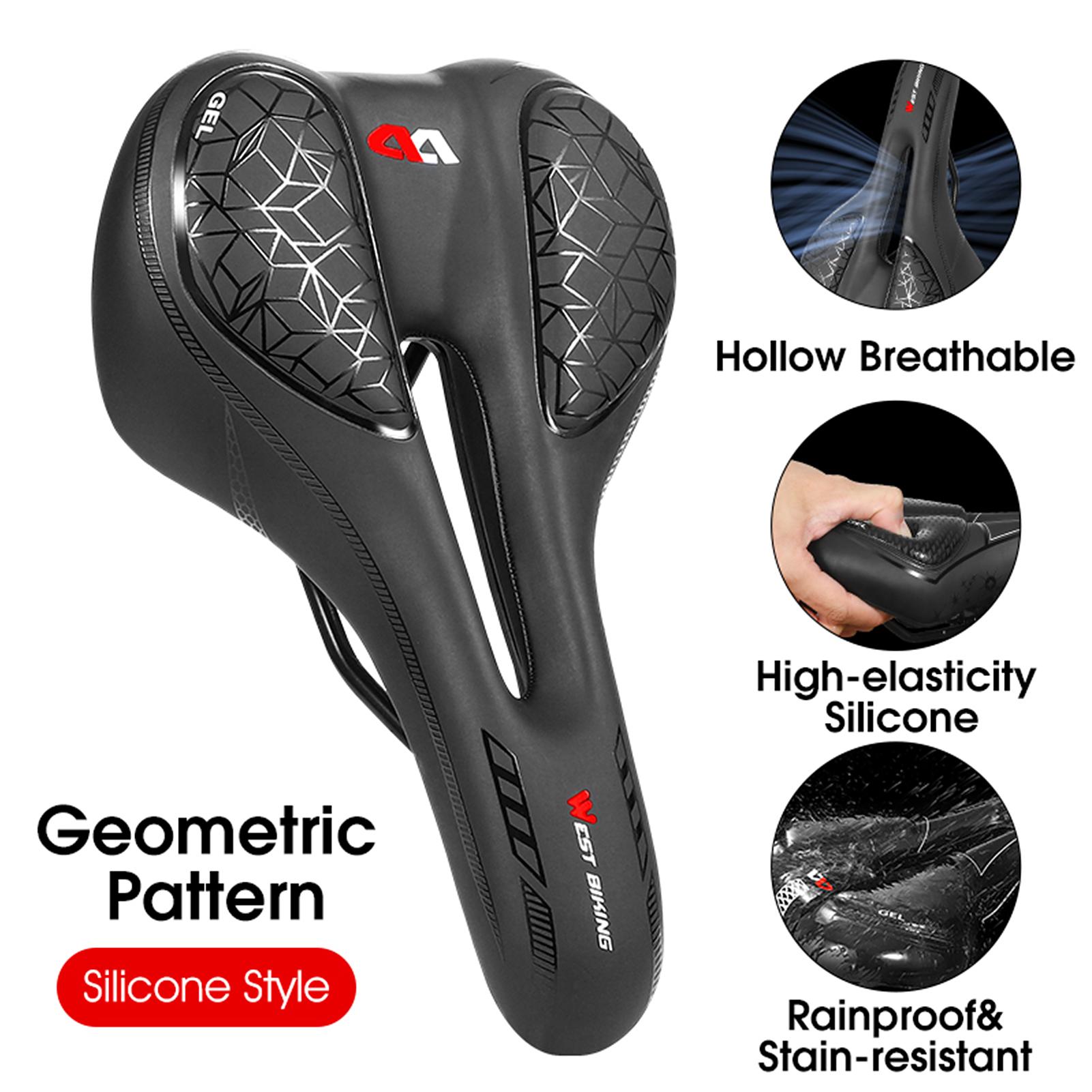 Yên xe đạp WEST BIKING với đèn đuôi LED sạc có thể tháo rời cho xe đạp leo núi và đường trường