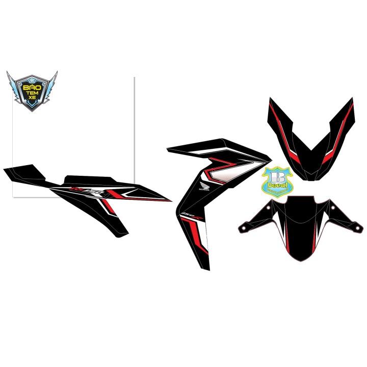 Tem rời dán xe winner RS 150 dán xe đen