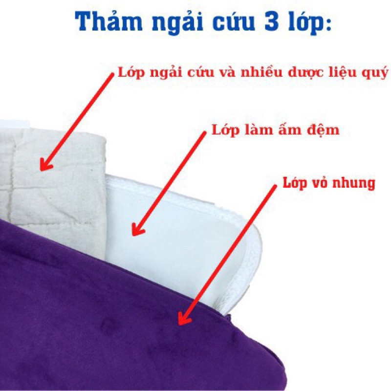 Thảm ngải cứu đông y - Đệm ngải cứu điện sưởi ấm trung hoa
