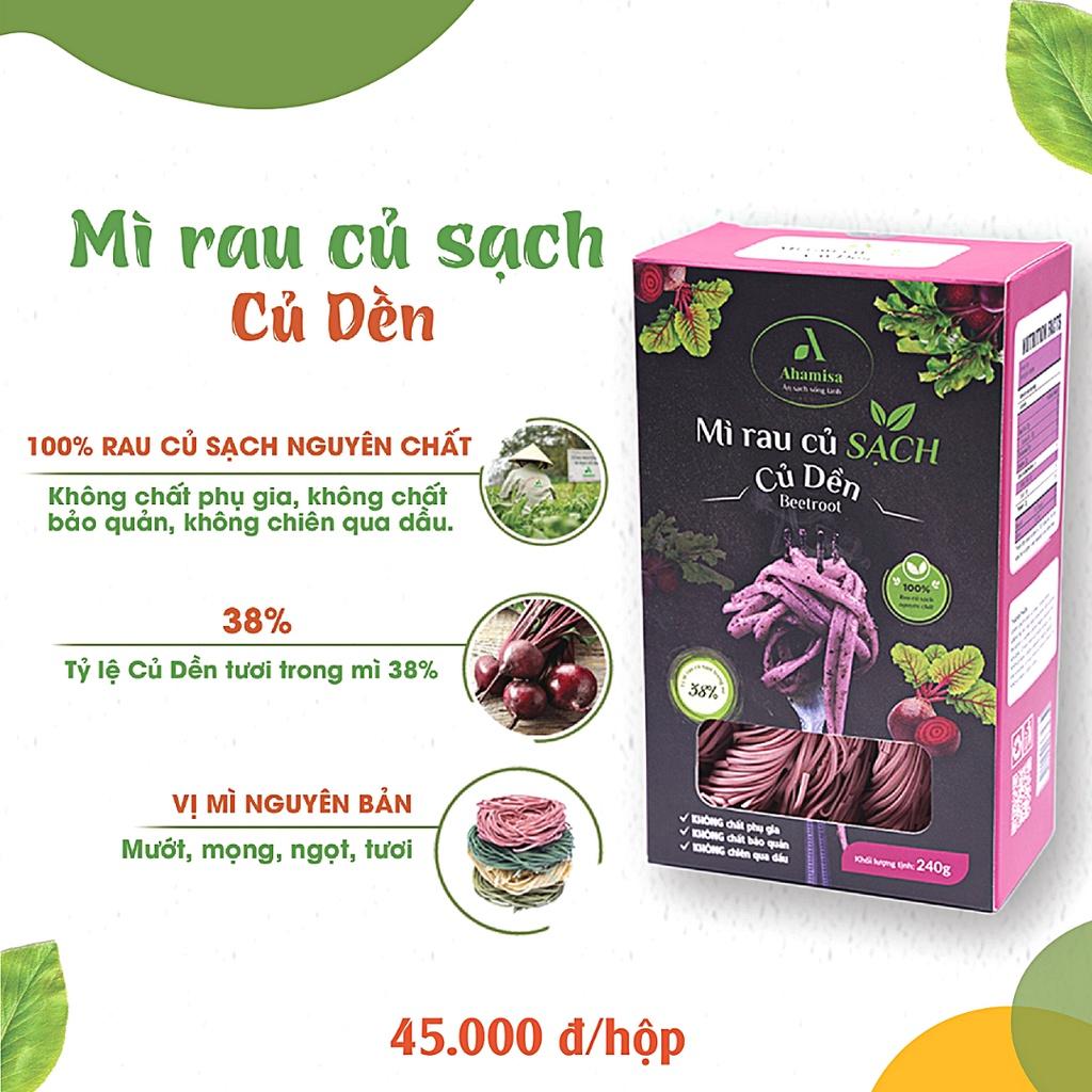 Mì rau củ sạch củ dền eat clean 240g