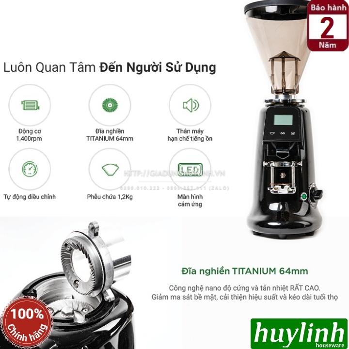 Máy xay cà phê chuyên nghiệp Promix PM-600AD - Lưỡi dao Titanium 64mm - Màn hình cảm ứng - Hàng chính hãng