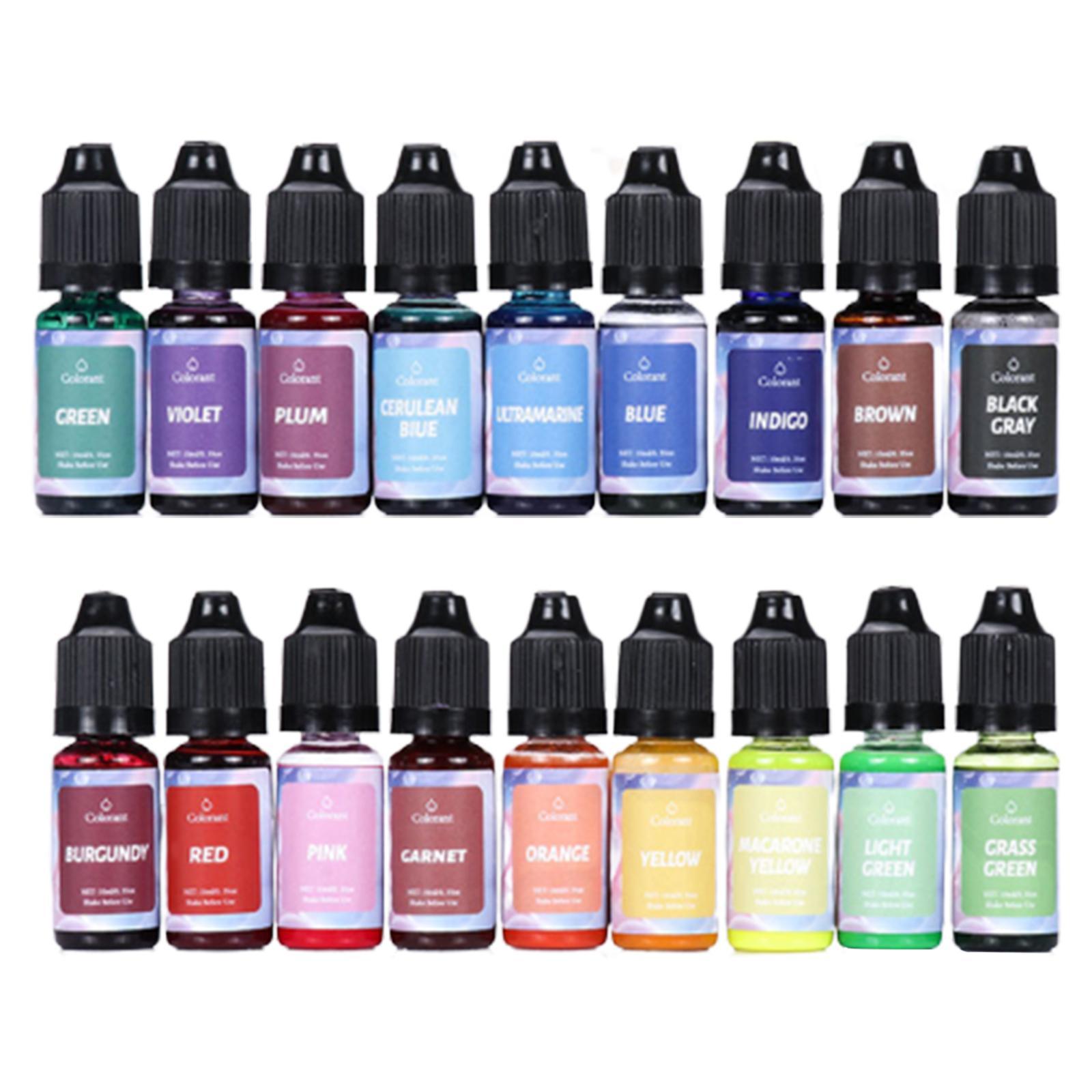 Candle Dye Liquid DIY Soap Making Candle Pigment Soap Coloring Dye 10ml Each