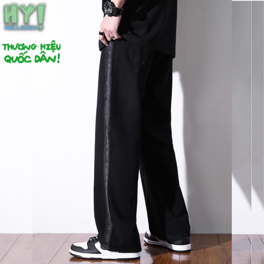 Quần jean nam baggy wash xám đen ống suông rộng SR01 dáng đứng chất bò wash 2 nửa kiểu dáng Hàn Quốc 2022