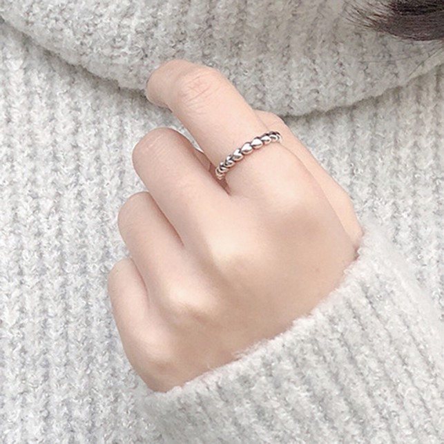 Nhẫn Bạc Nữ | Nhẫn Nữ Bạc Thái Hình Tim Xinh Xắn N1730 - Bảo Ngọc Jewelry