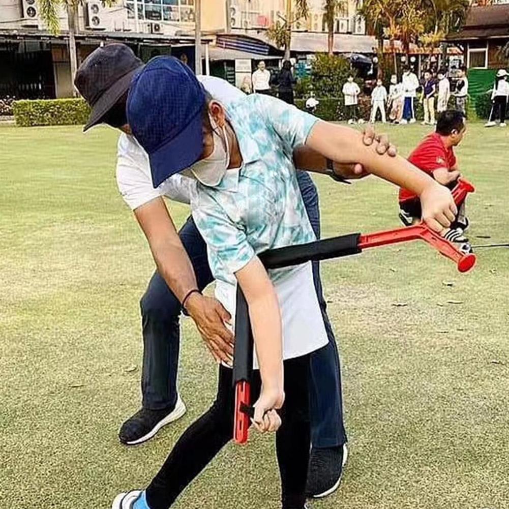 Golf Xoay Swing Trainer Golf Swing Tư thế phụ trợ Cải thiện tư thế Swing To Trainer Tốc độ chính xác Color: Red