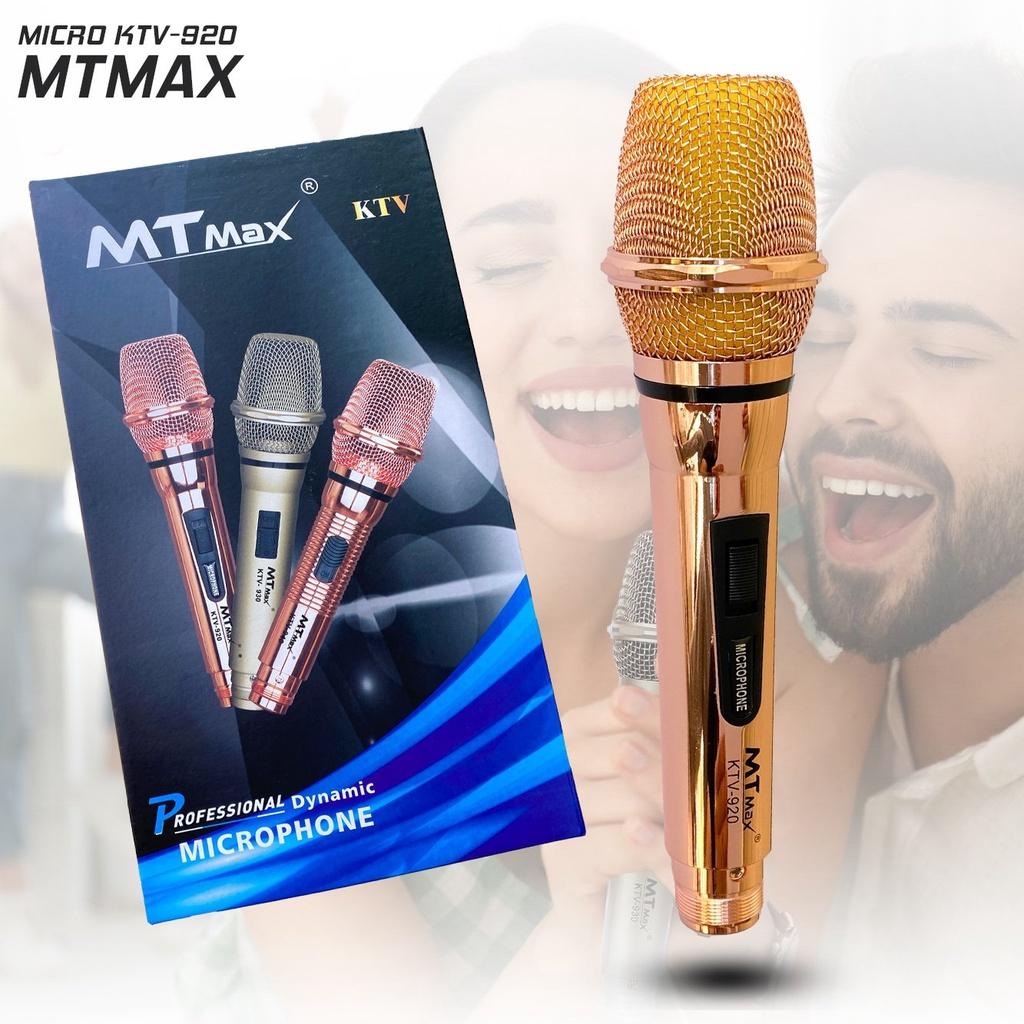 Micro có dây MTMAX KTV  930 920 độ nhạy cao, khả năng chống hú cực tốt – Dòng micro karaoke được ưa chuộng bh 12 thág