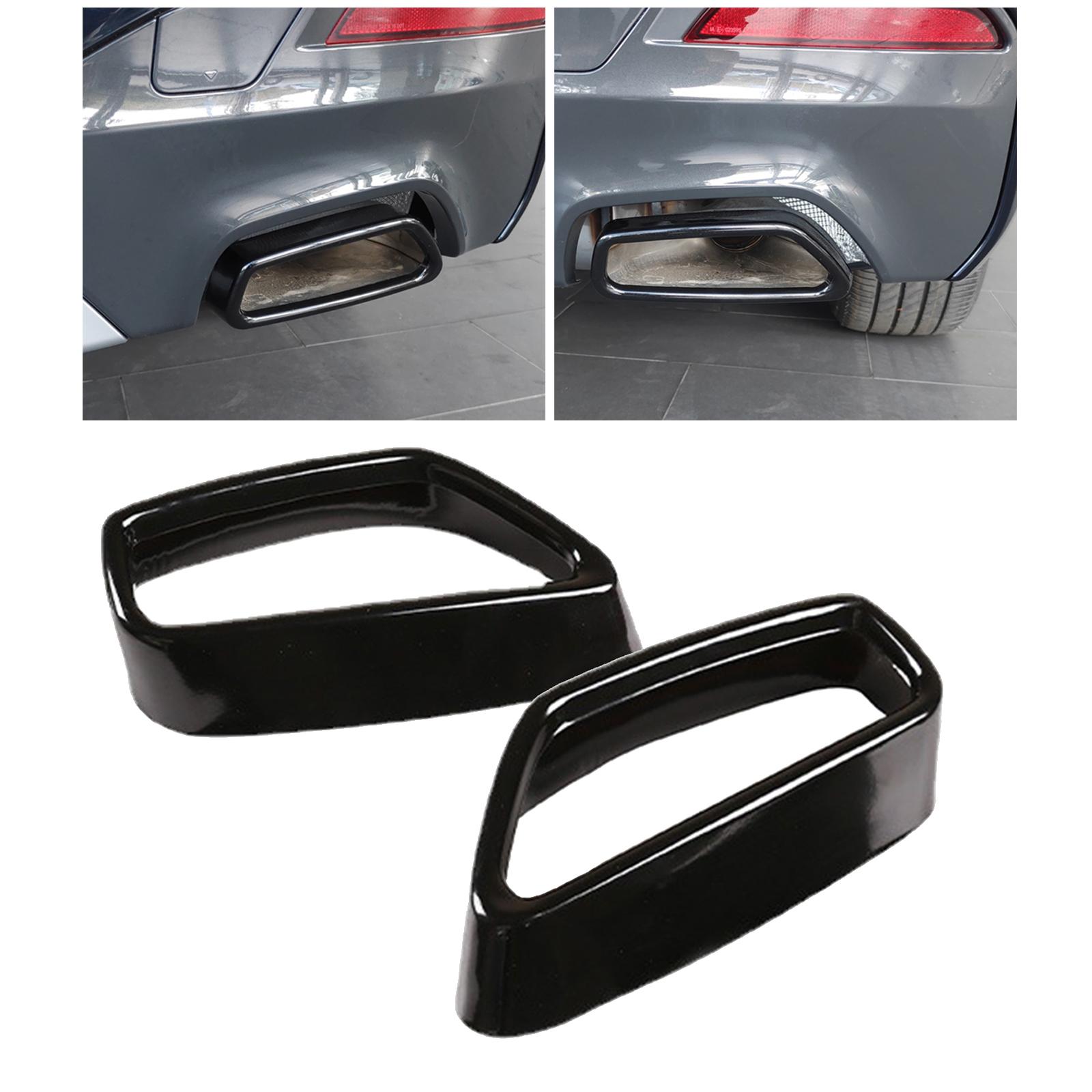 2Pcs Rear Exhaust Pipe Cover Trim for 5 G30 G38 Decoration Black