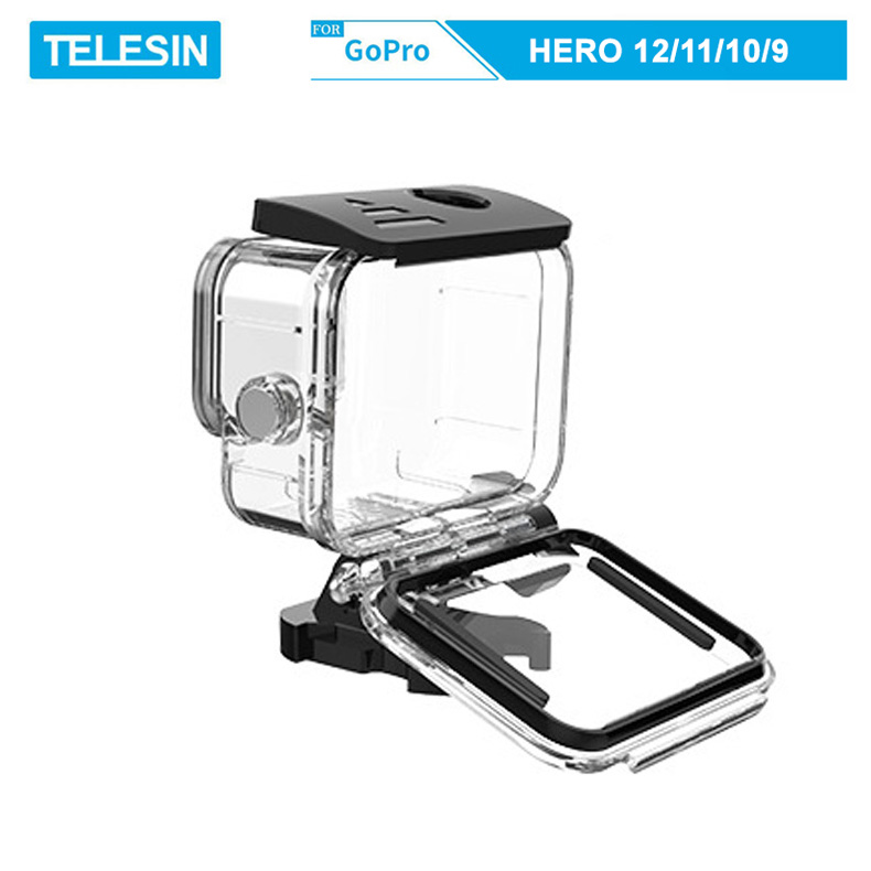 Case chống nước hãng TELESIN dùng cho camera hành động GoPro Hero 9, GoPro Hero 10, GoPro Hero 11, GoPro Hero 12