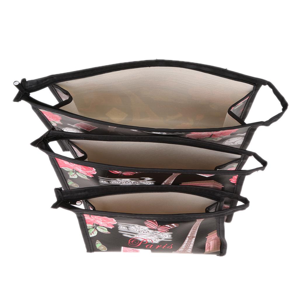 2x3pcs Fashion Cosmetic Toiletry Travel Wash Makeup Bag Holder Pouch Kits Set