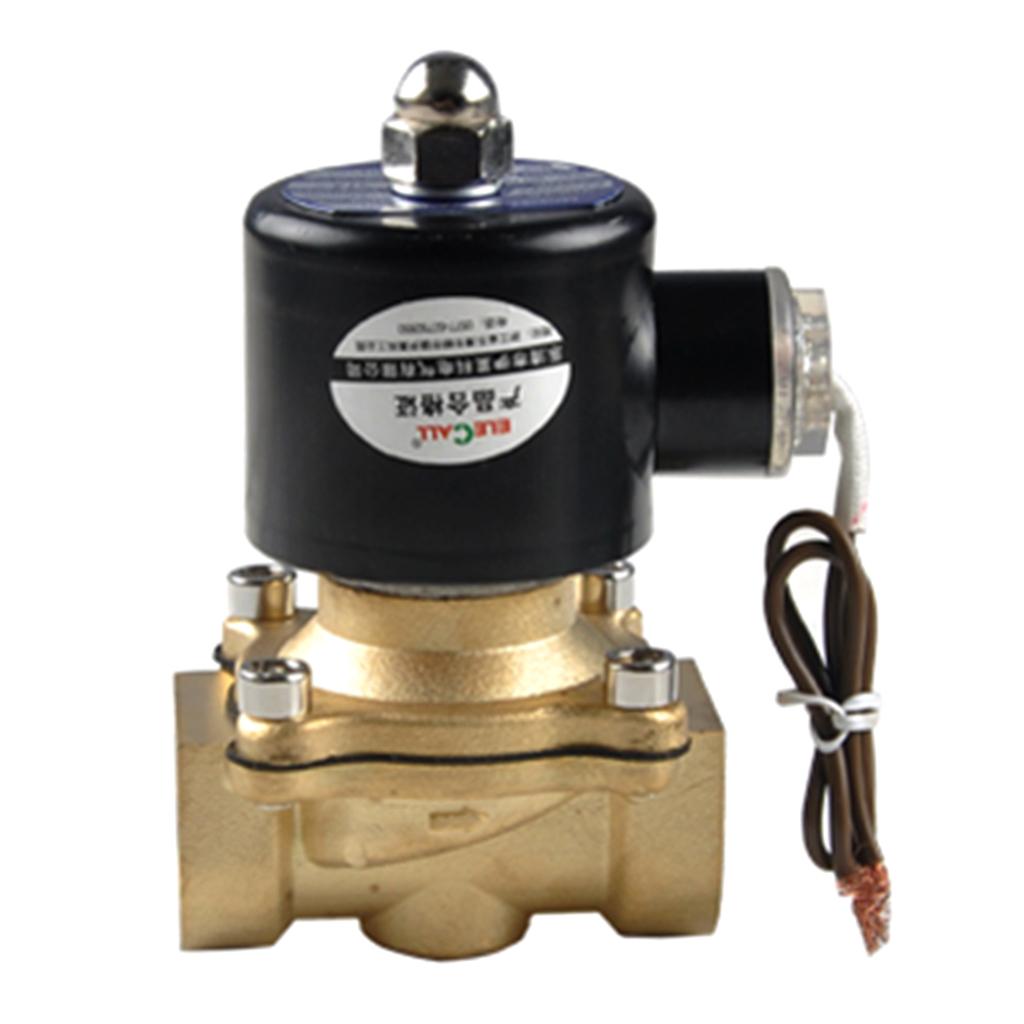 AC220V 1/2,3/4,1,1-1/4'' Inch Electric Solenoid Valve for Air Water / Replacement Brass