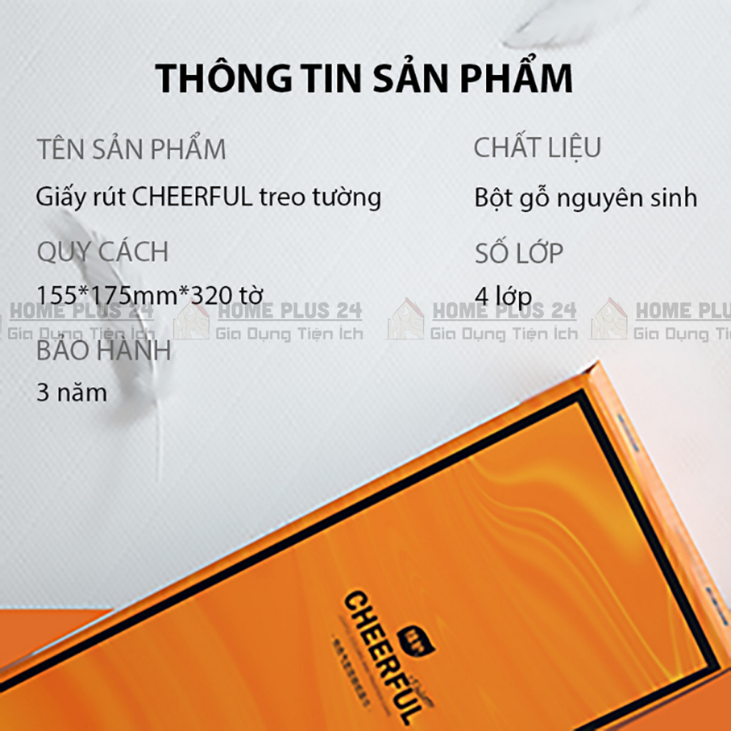 Set 4 bịch giấy đa năng treo tường dạng rút tiết kiệm, an toàn, tiện lợi