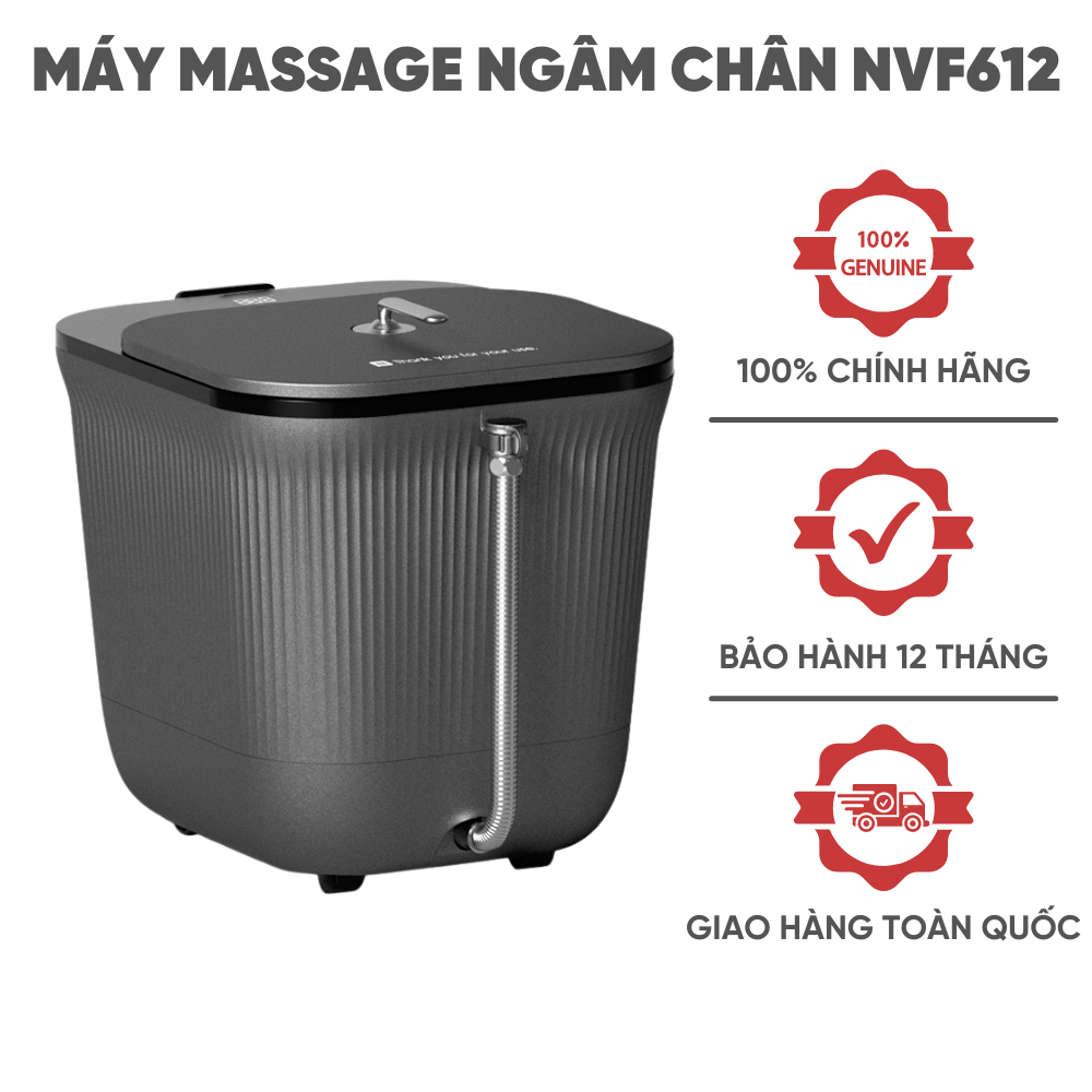 Máy Massage Ngâm Chân Làm Nóng Nước Tự Động Nevato NVF612 Premium