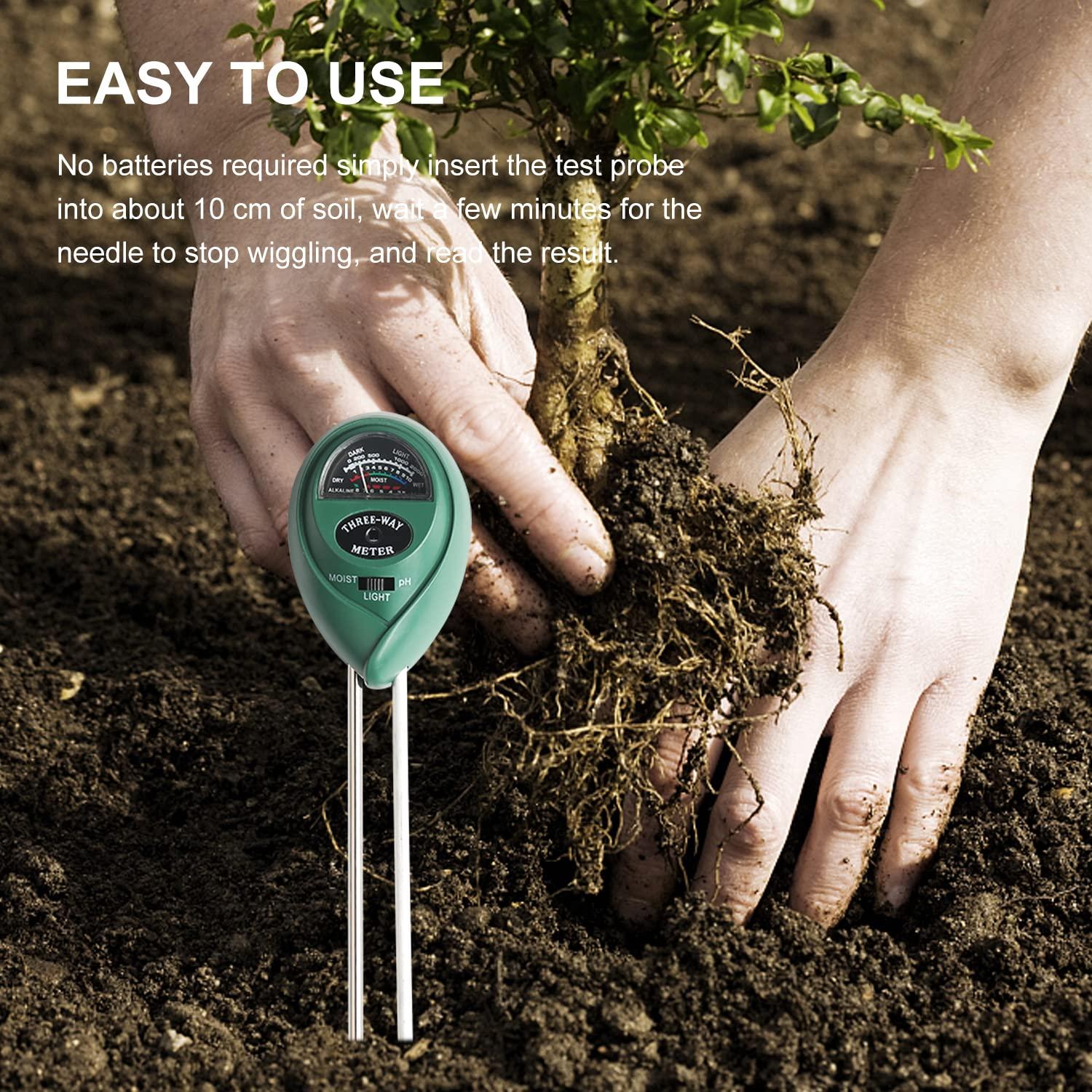 1 TEST / PH / PH / LIGHT PH TESTER, Bộ dụng cụ làm vườn cho cỏ, bình làm vườn, cánh tay thực vật, không có pin