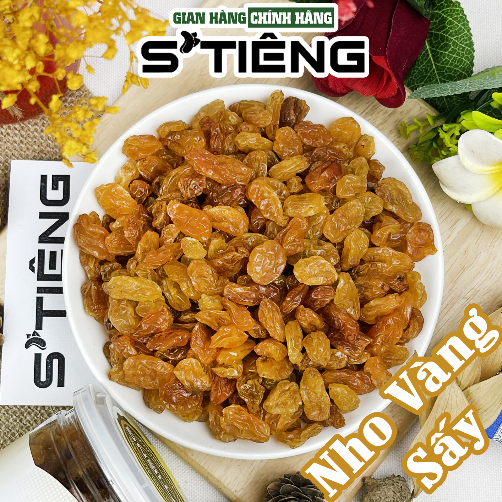 500Gr Nho Vàng Không Đường STIÊNG Chuẩn Vị