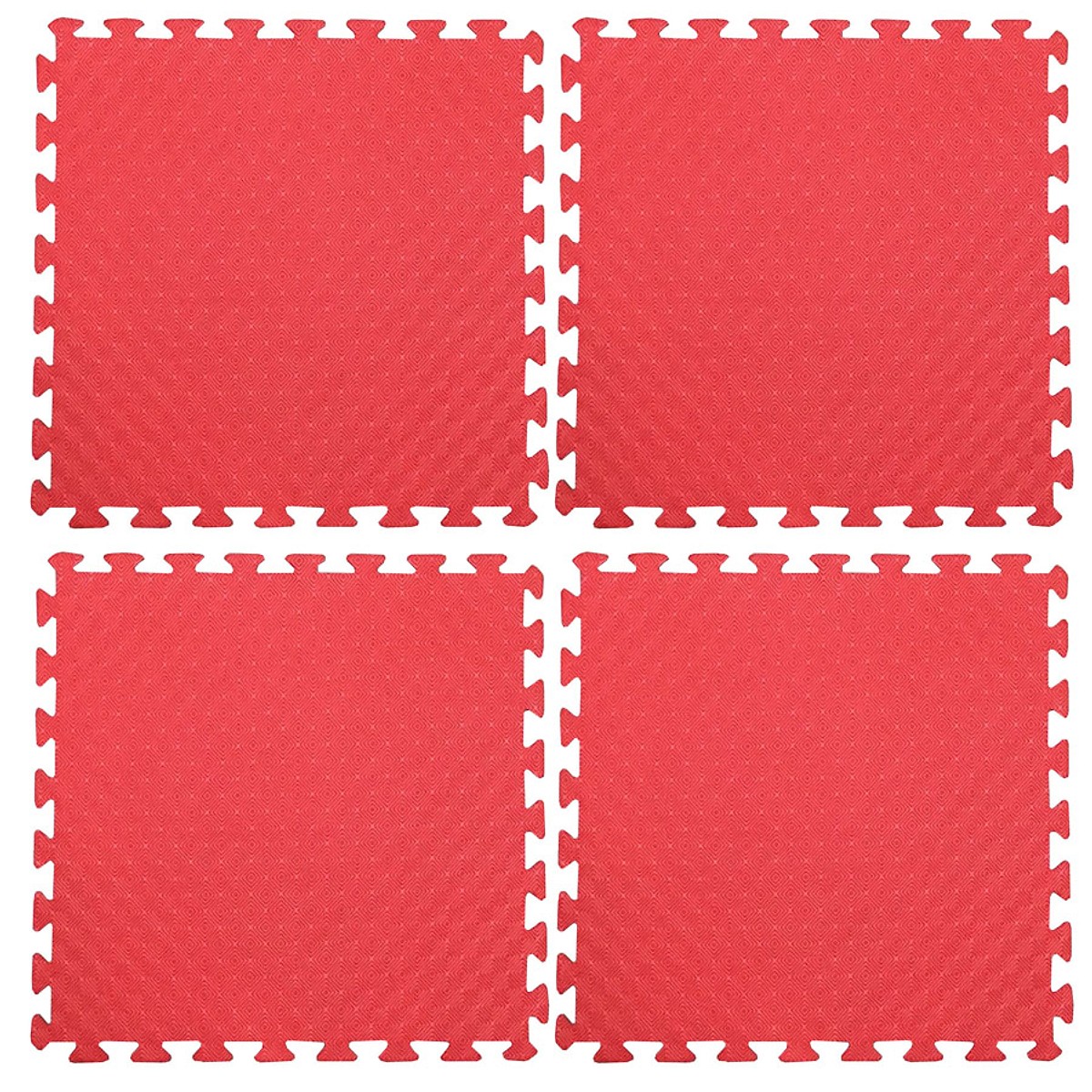 Bộ 4 Miếng Thảm Xốp Mềm Lót Sàn Màu đỏ 60x60cm/miếng