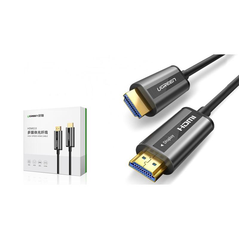 Cáp HDMI 2.0 sợi quang 10m Ugreen 50717 hỗ trợ 4K/60Hz cao cấp - Hàng chính hãng