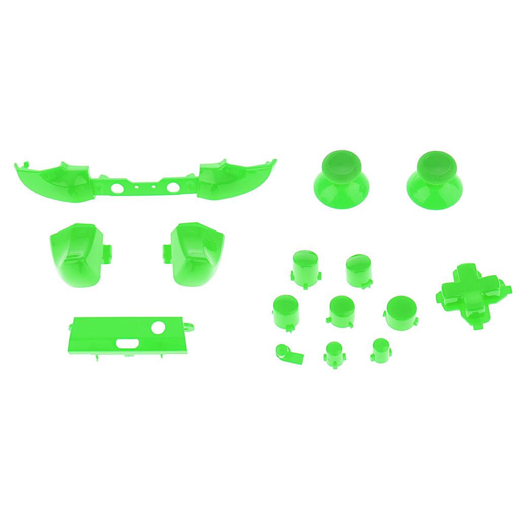2 Set Controller Parts Compatible with Xbox One Slim Controller Buttons Kit - Green & Pink