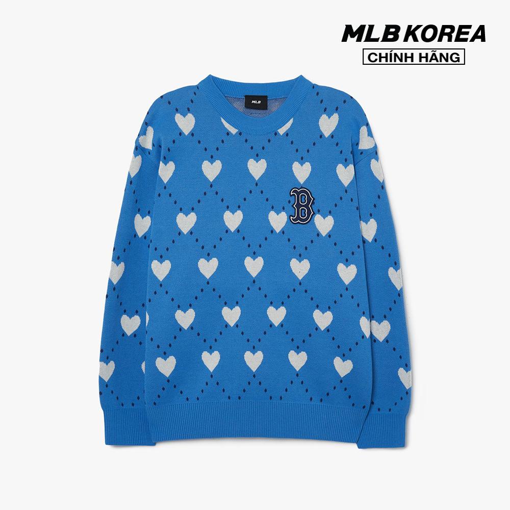 MLB - Áo sweater unisex cổ tròn tay dài Heart Overfit 3AKPH0131