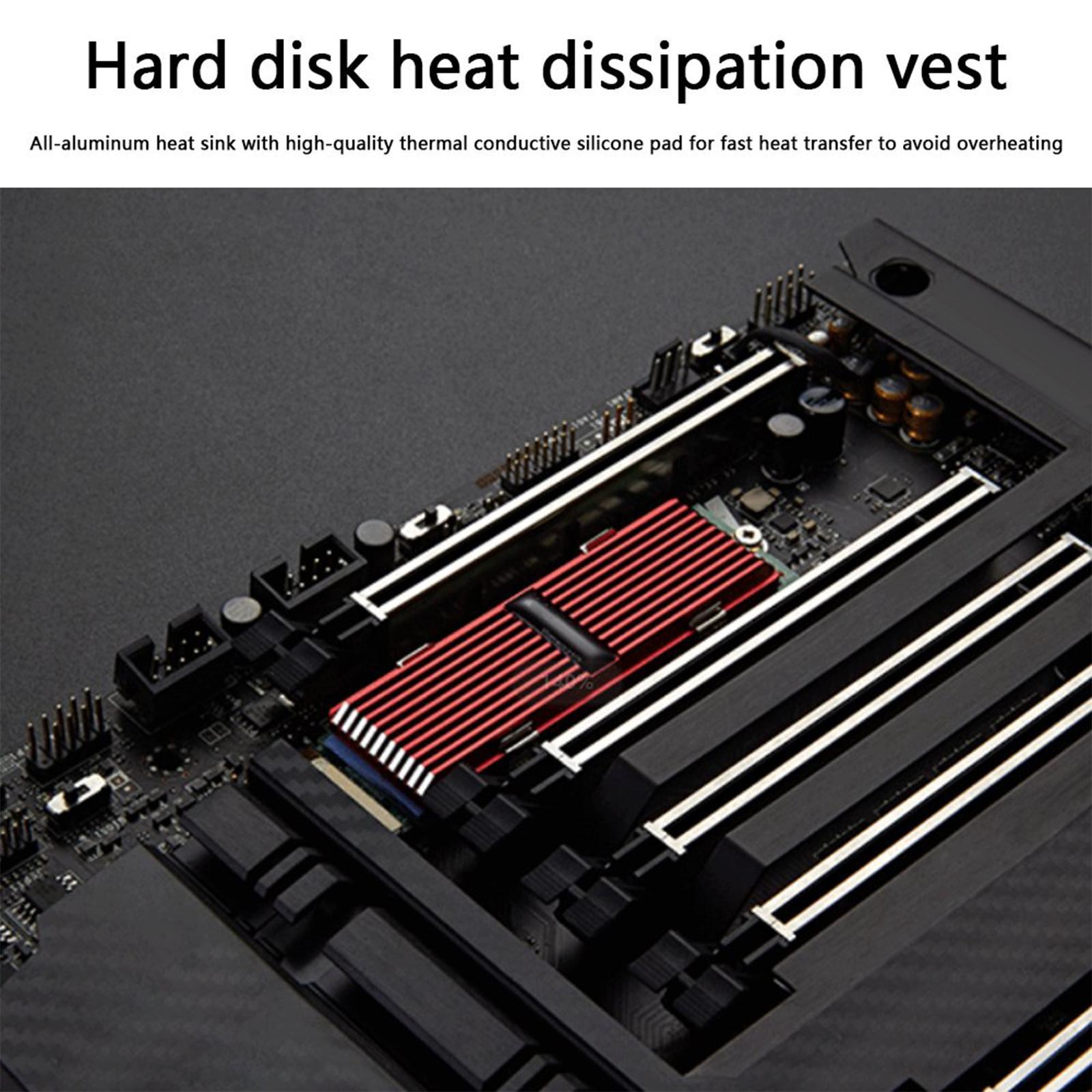 M.2 sink for   M.2 2280   Dissipation  for Computer Red