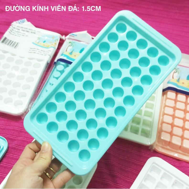 Khay làm đá viên tròn, khuôn làm đá nhựa Việt Nhật 50 viên -GD263