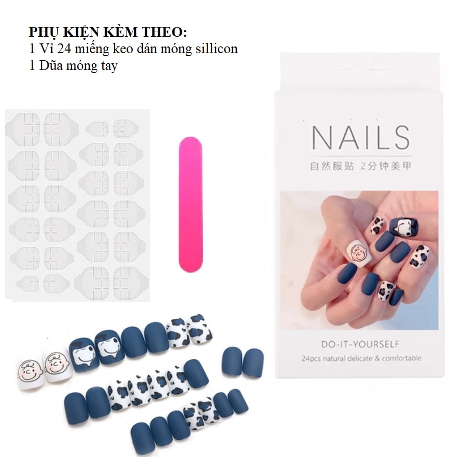 Bộ 24 móng tay giả nail thời trang - Được chọn mẫu