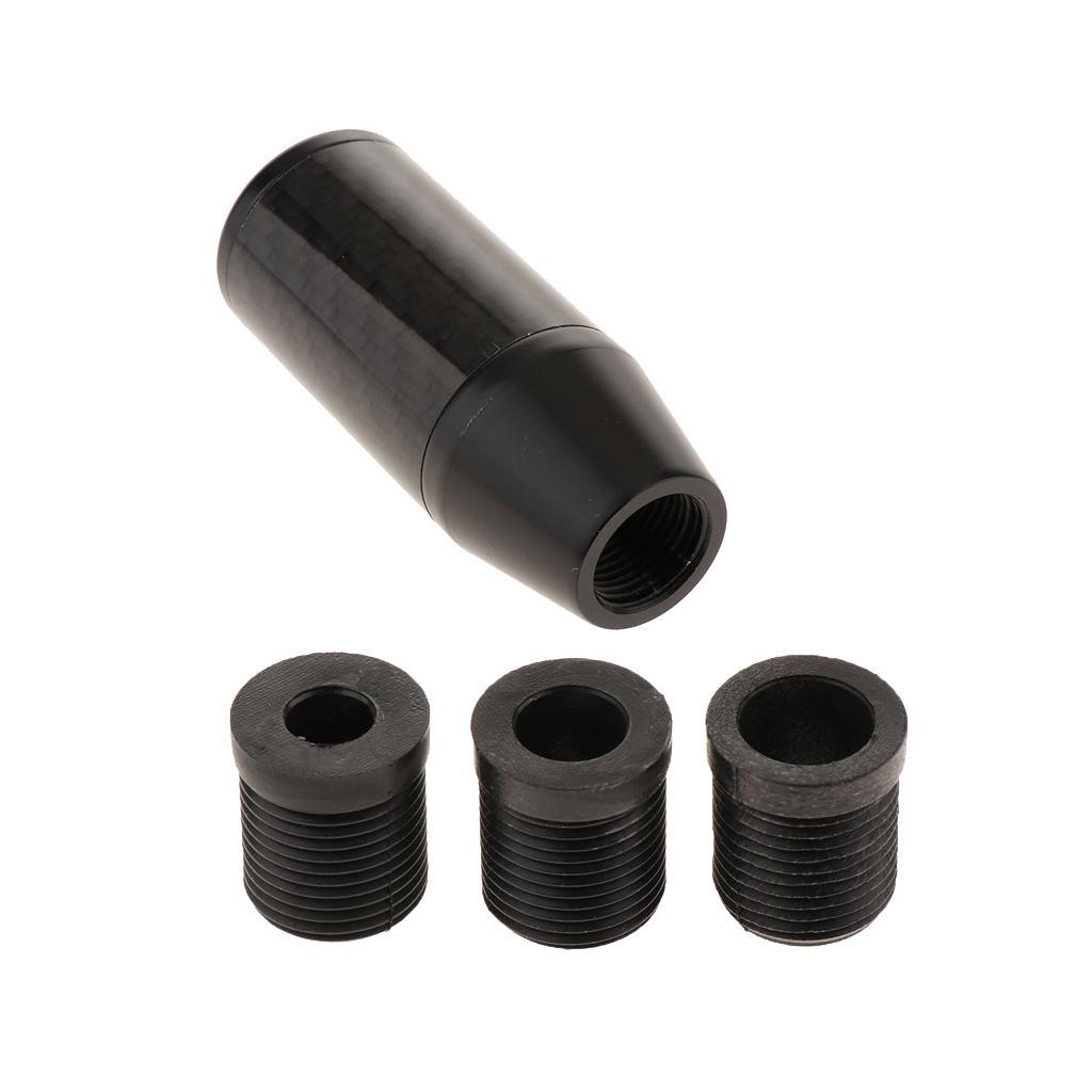Universal Carbon Fiber Car Auto Manual Gear Stick Lever Knob Black