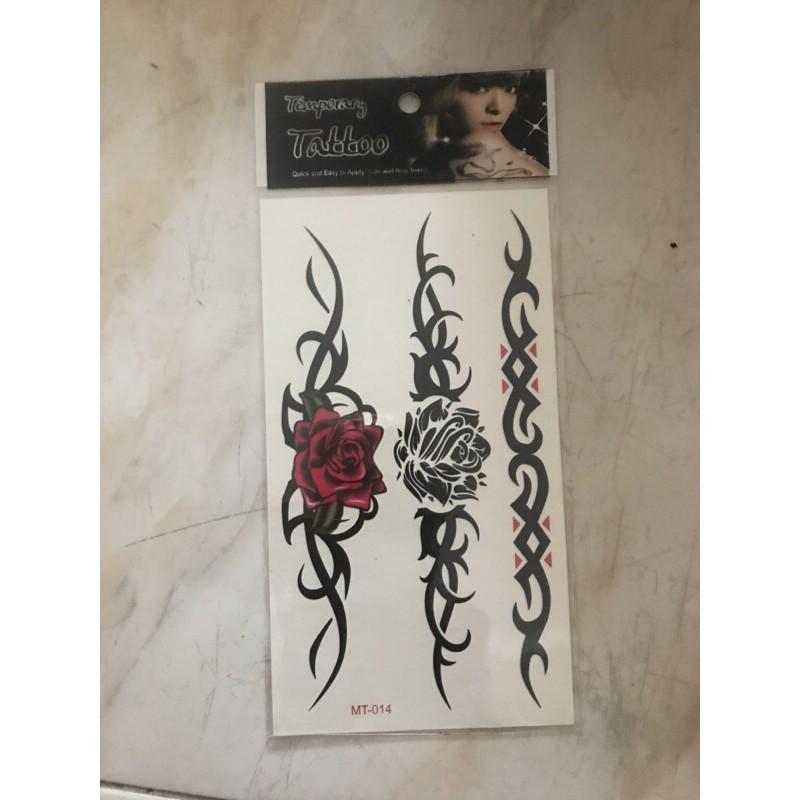 Hình xăm dán hoa dây màu 10x20cm