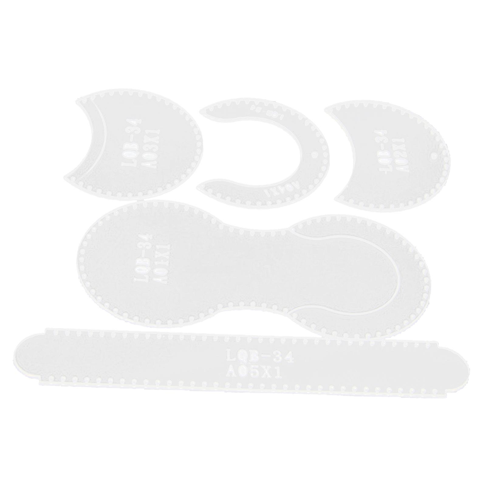 5x Clear Acrylic Wallet Pattern Stencil Leather Craft Sewing Template Board Tool