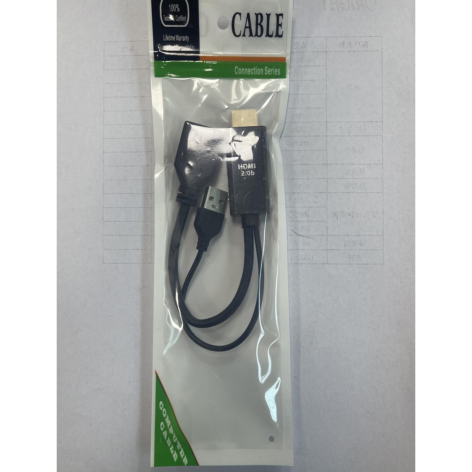 HDMI to DisplayPort Adapter Converter Cable Connector 1080P 4K with USB