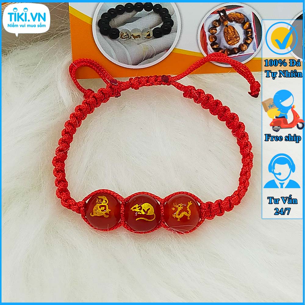 Vòng Tết Chỉ - Đỏ Tam Hợp Thân Tý Thìn - Vòng Tay Tam Hợp Quý Nhân - Đủ Màu Sắc