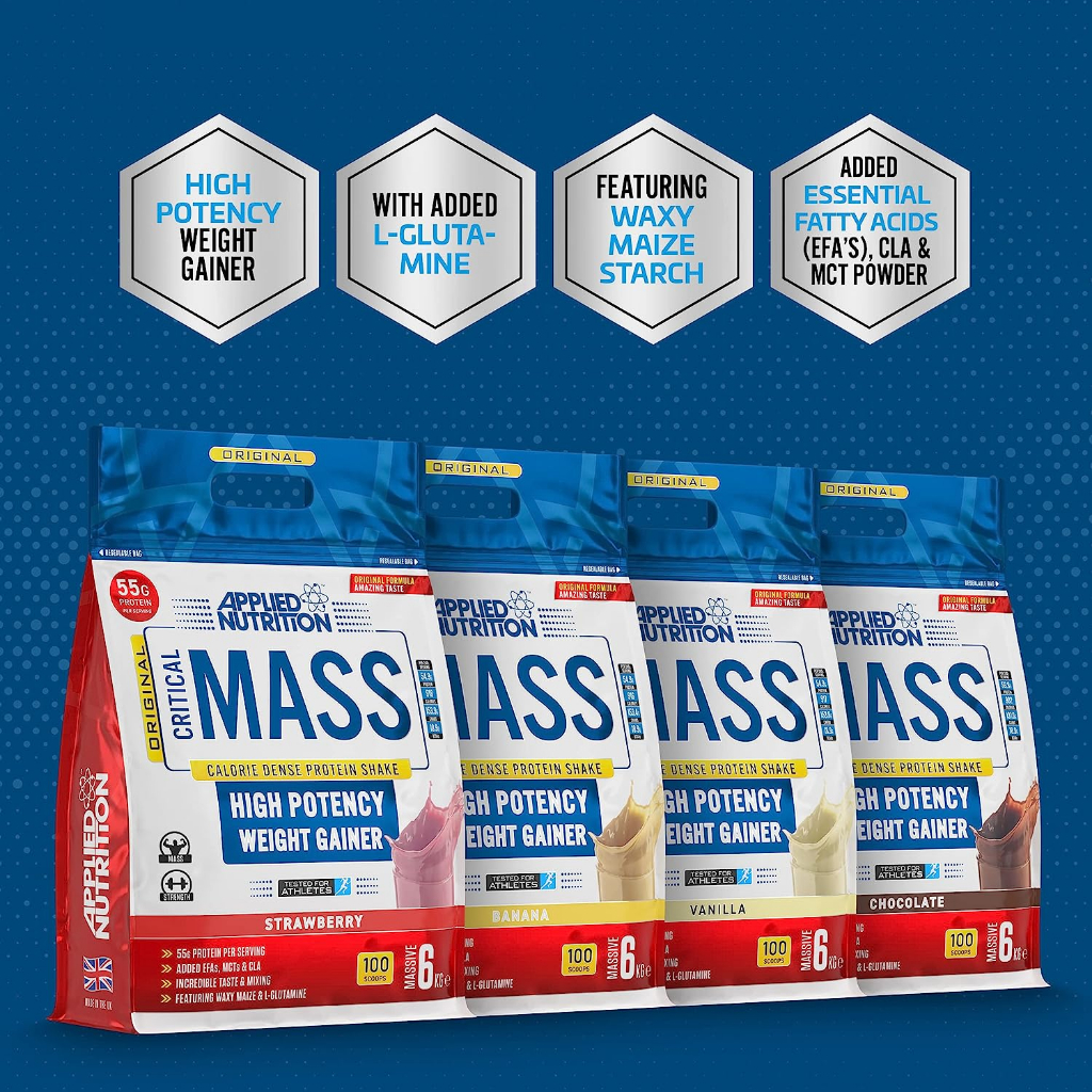 Original Critical Mass Sữa Tăng Cân Nhanh Cho người Gầy 6kg Applied Nutrition