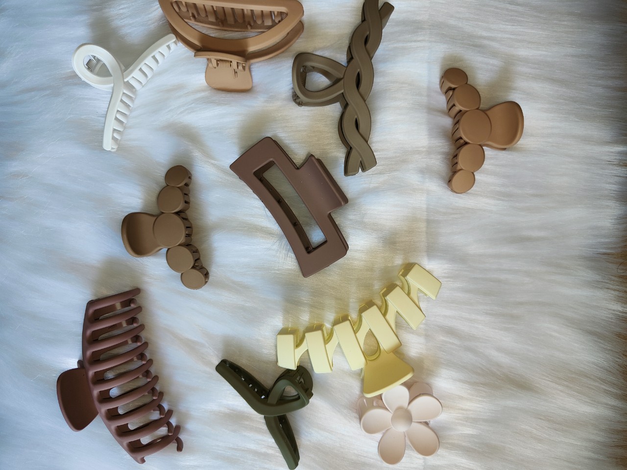 Set 10 Cây Kẹp Tóc Nhựa Cao Cấp Phong Cách Hàn Quốc Nhiều Size Nhiều Màu