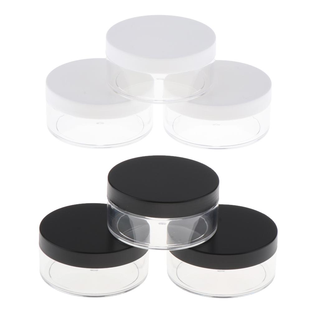 6pcs Empty Loose Powder Container Compact Powder Puff Case DIY Cosmetic Box
