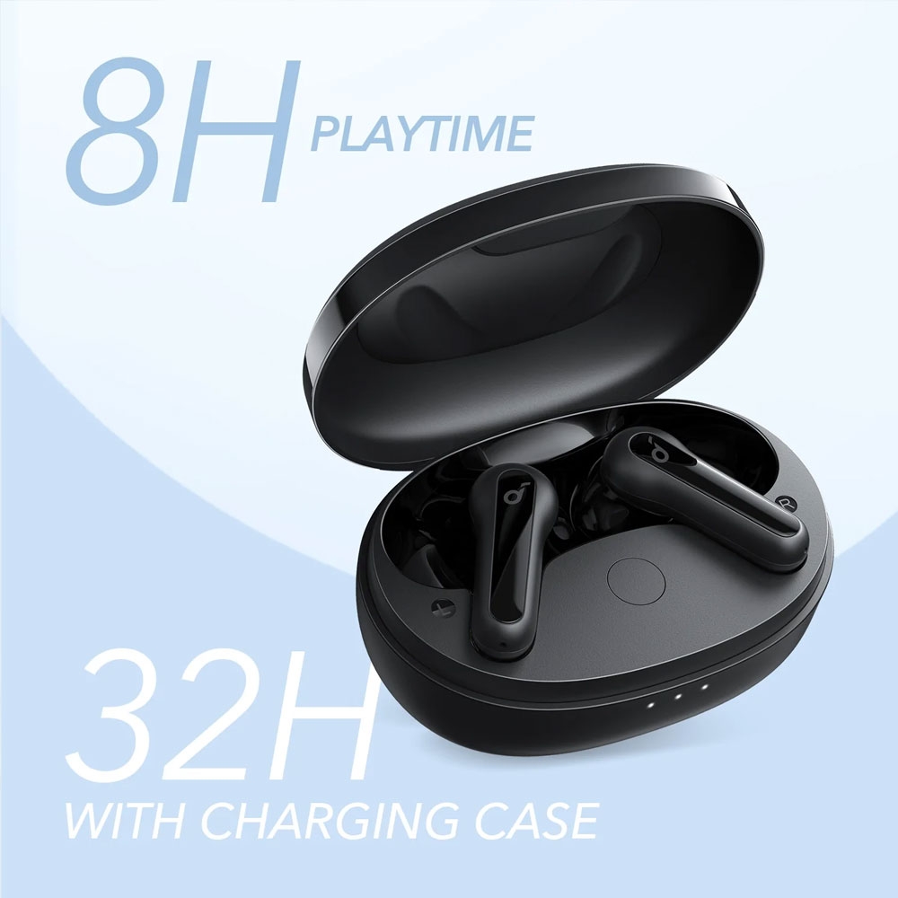 Tai nghe không dây SOUNDCORE (by ANKER) Life P2 Mini True Wireless (TWS), 32 giờ sử dụng, kháng nước IPX5, tích hợp 2 micro, sạc nhanh 10 phút dùng 2 tiếng, bluetooth 5.2 mới nhất kết nối nhanh với điện thoại - A3944