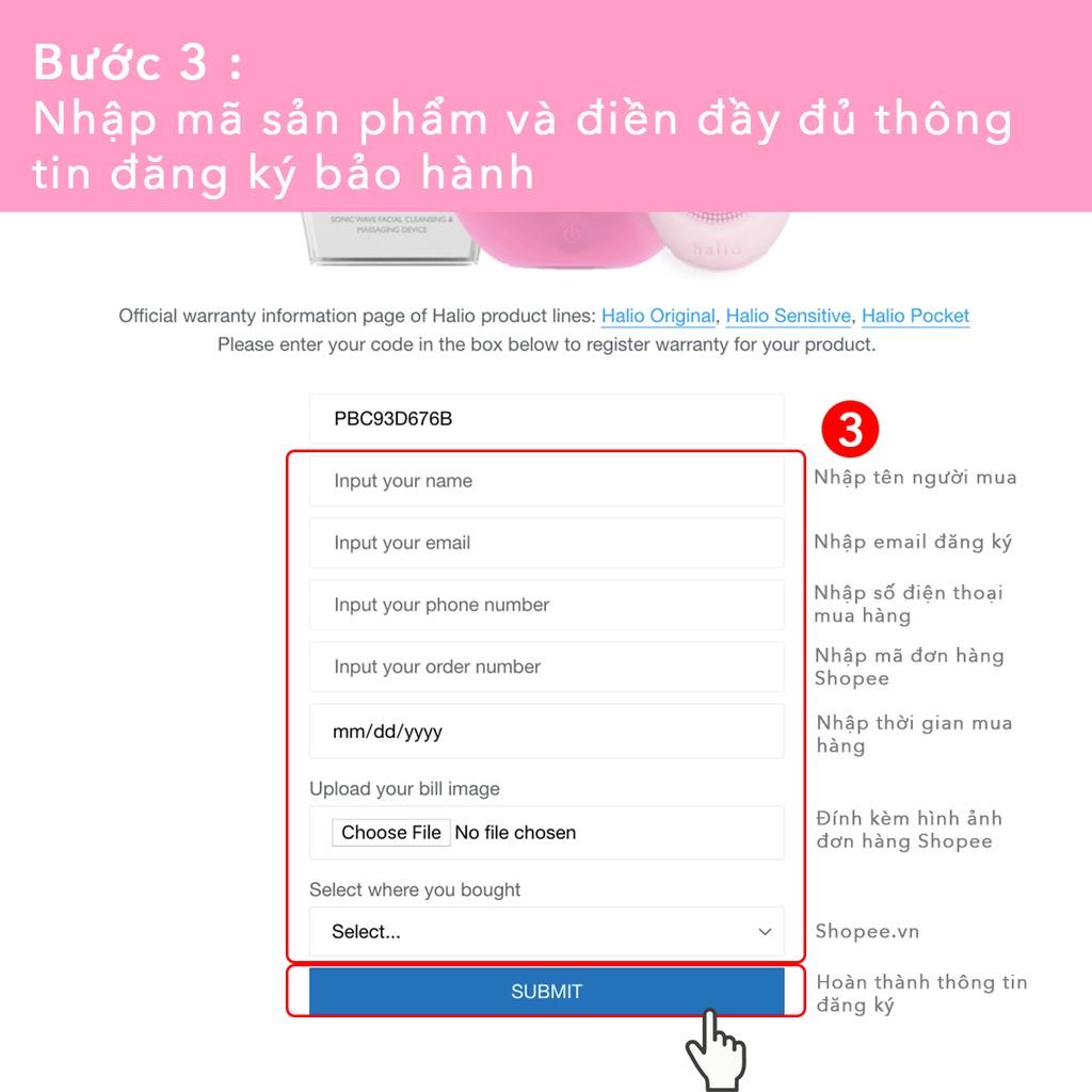 Máy Rửa Mặt Và Mát Xa Da Mặt Halio + Tặng 3 Mặt Nạ Lixibox (Giao mặt nạ màu ngẫu nhiên)