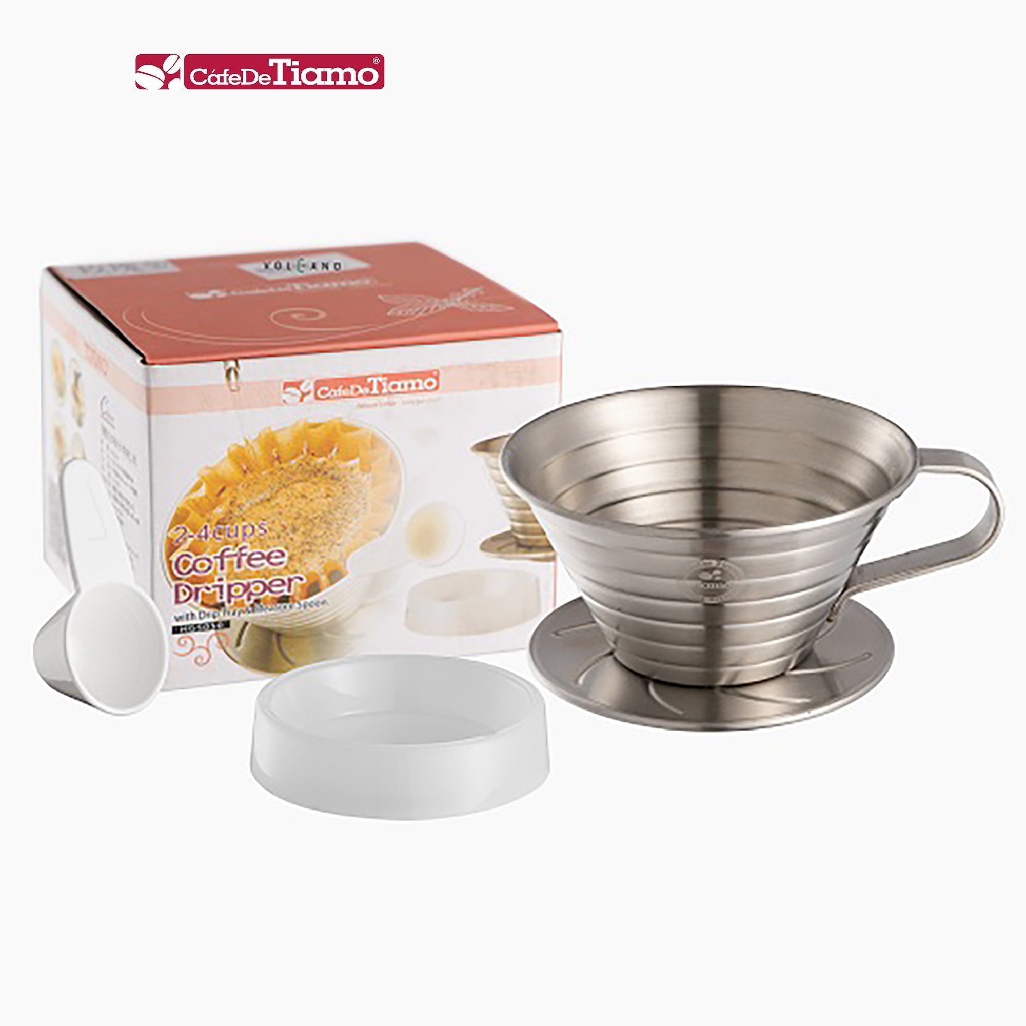 Phễu Tiamo pha cà phê drip hình tròn kiểu dáng Kalita wave