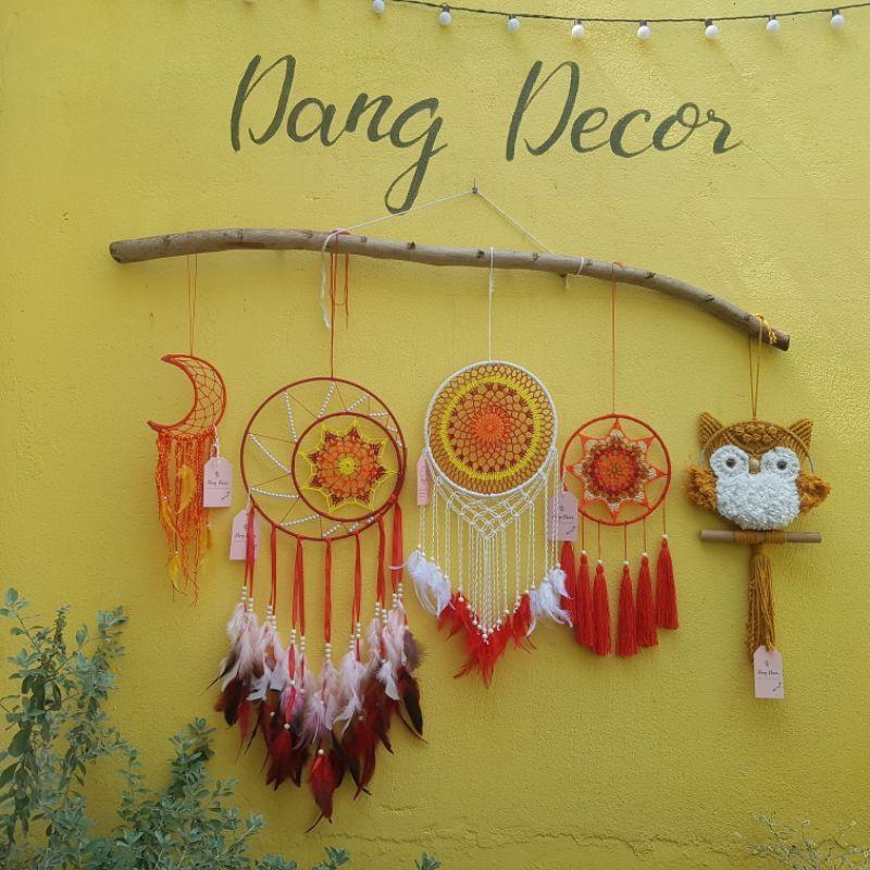 Bộ dreamcatcher mặt trăng mặt trời rực rỡ trang trí nhà cửa có nhiều màu