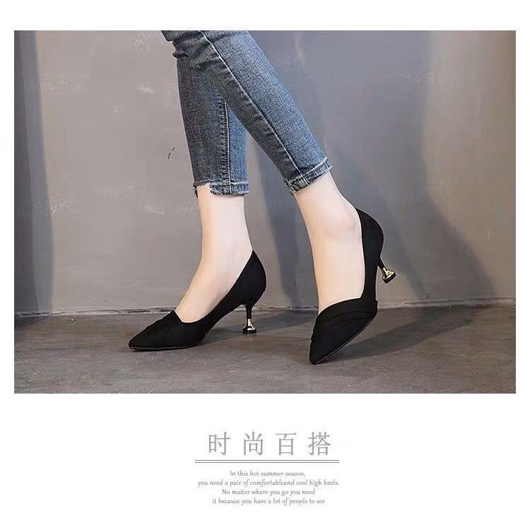 Giày cao gót 5cm mẫu mới xuân thu 2021 dành cho nữ