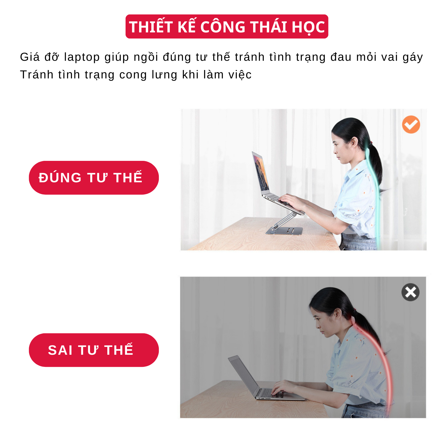 Giá Đỡ Máy Tính, Laptop  Hợp Kim Nhôm Cao Cấp. Hỗ Trợ Tản Nhiệt Chống Mỏi Cổ, Vai, Gáy Model FS099. Hàng Chính Hãng Tamayoko