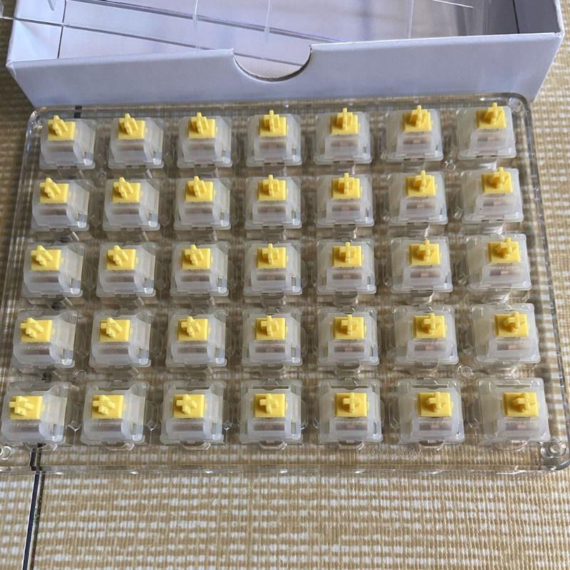 HSV 35Pcs Gateron CAP Switch Milky Gold Switchfor Mechanical Keyboard Switch