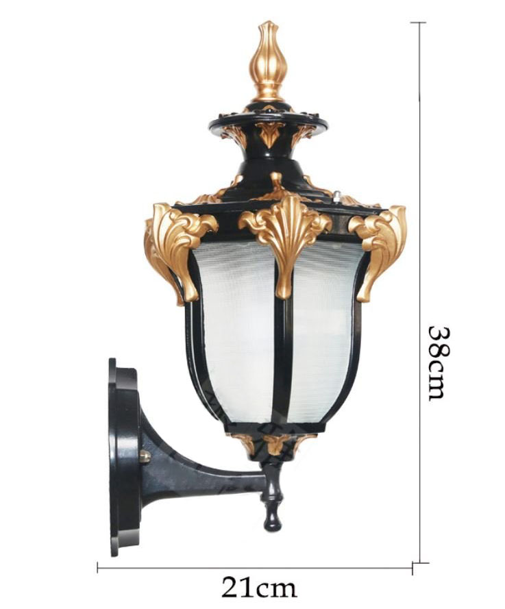 Đèn tường SOLAS kiểu dáng cổ điển trang trí cột cổng, hành lang cao cấp - kèm LED 3 màu .