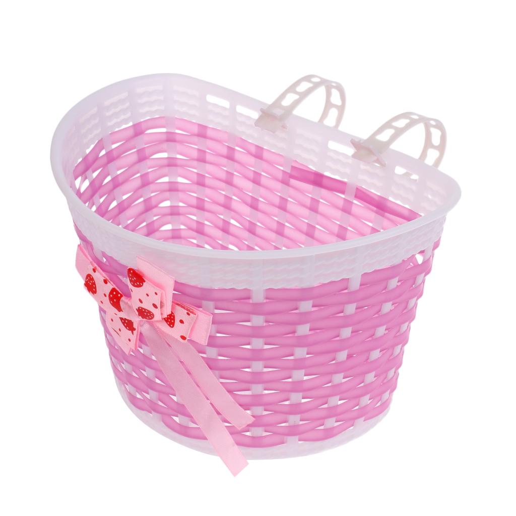 Trẻ Em Bé Gái Xe Đạp Giỏ Phía Trước Xe Đạp Mua Sắm Ổn Định + Chuông Sừng-quốc tế