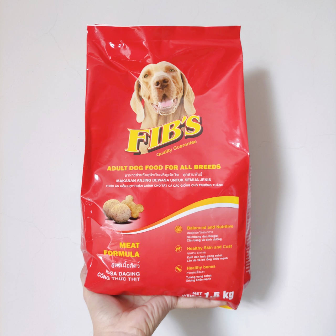 Thức Ăn Hạt Khô Cho Chó Lớn FIBS Gói 1.5kg