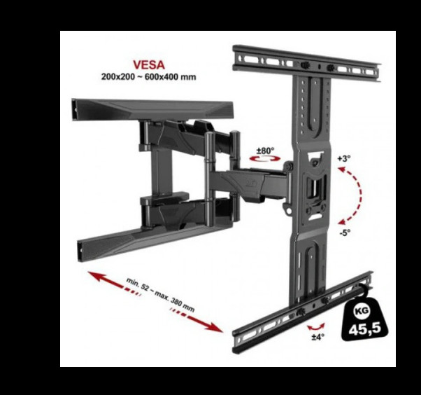 Khung treo tivi XOAY nhập khẩu North Bayou P6 (40&quot;-80&quot; | Thùng 3c | Qui cách 1 cái: hàng chính hãng