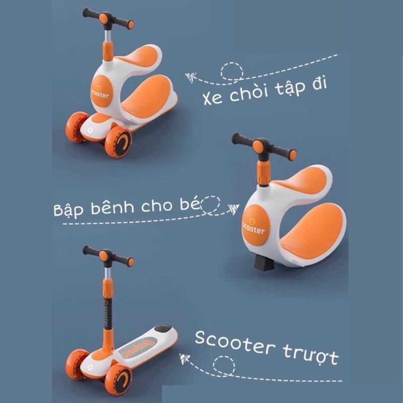 Xe trượt, chòi chân, bập bênh Scooter đa năng cho bé thêm năng động