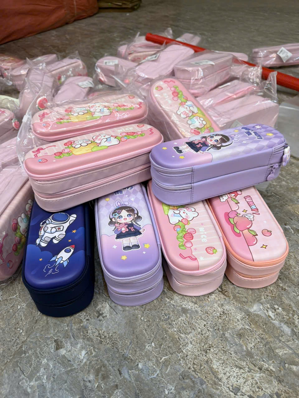 Hộp Bút Hai Ngăn Mặt Cứng In Nổi 3D Hình Hoạt Hình Dễ Thương Cho Bé Trai Bé Gái – Hộp Bút Học Sinh Tiểu Học - HÀNG CHÍNH HÃNG MINIIN