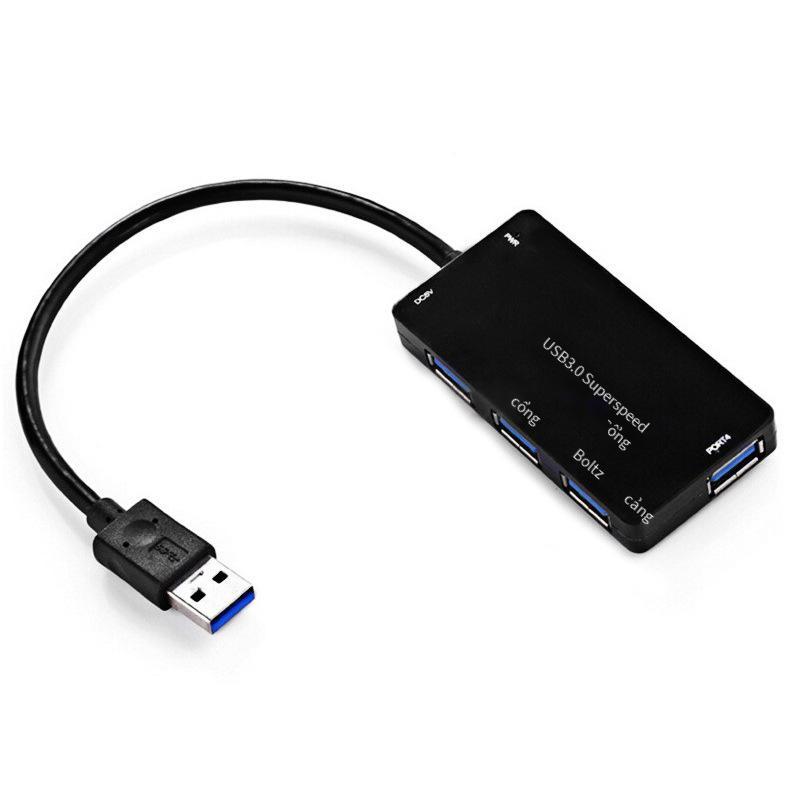Bộ chia USB 4 cổng 3.0 siêu mỏng thuận lợi nhất Hub đa giao diện Hub USB Hub máy tính Bộ mở rộng nguồn điện bên ngoài